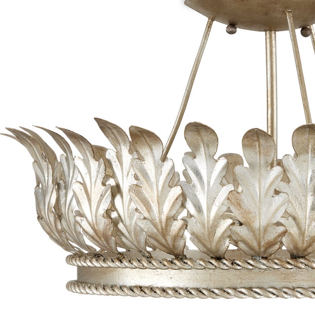 Currey & Company Currey & Company Biddulph Champagne Semi-Flush For Sale - Image 4 of 6