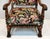 Antique Louis XIII and Renaissance Walnut Armchairs with Parrot Upholstery, 1890s, Set of 2 For Sale - Image 5 of 18