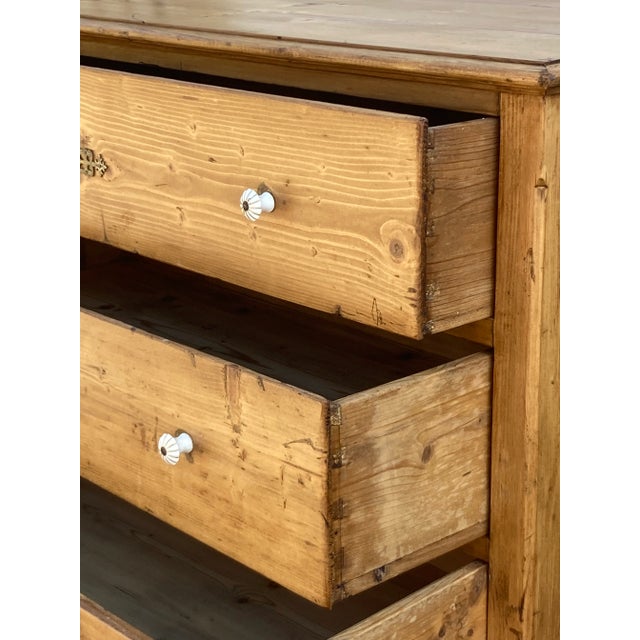 Pine Chest of Three Drawers, Hungary For Sale - Image 9 of 14