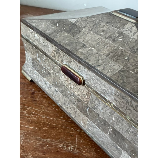 Vintage Boho Tessellated Stone Box For Sale - Image 11 of 12