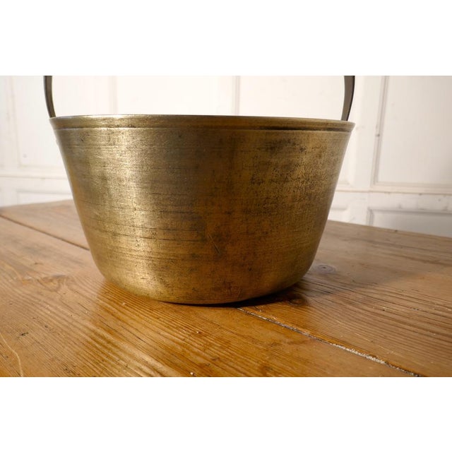Small 19th Century Brass Preserving Pan or Cooking Pot, 1870s For Sale - Image 4 of 7