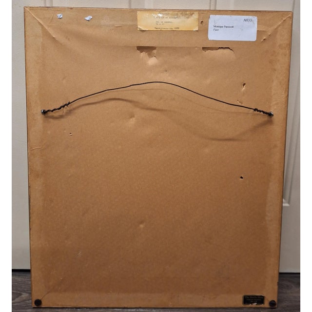 Tan Monique Passicot 1984 Oil Painting " Portrait of Nobody ", Framed For Sale - Image 8 of 11
