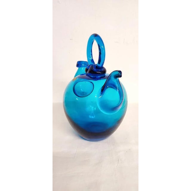 Blue Crystal Bottle, Spain, 1980s, in Flawless conditions. Designed 1970 to 1979