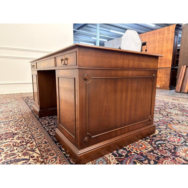 Black English Desk with Black Inlay For Sale - Image 8 of 18