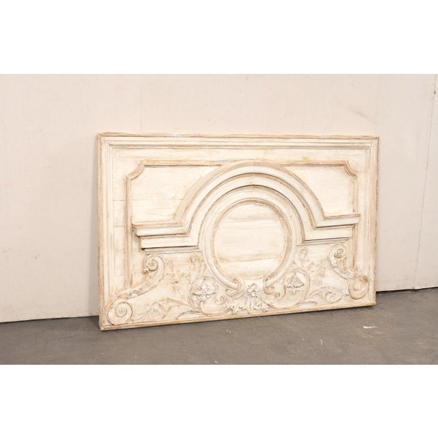 19th Century French Relief-Carved Neutral Tones Wall Panel, 19th Century For Sale - Image 5 of 9
