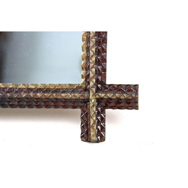 Late 19th Century Art Wall Rustic Tramp Mirror, Austria, 1880 For Sale - Image 6 of 18