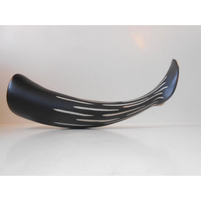 1950s Danish Modernist Biomorphic Vase by Aksel Sigvald Nielsen for Knabstrup, 1950s For Sale - Image 5 of 6