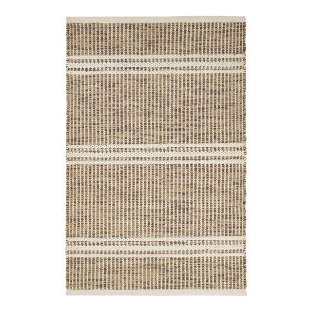 Dash & Albert by Annie Selke Malta Natural Woven Wool Rug, 7' 6" x 9' 6" For Sale