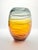 Viterra Gallery Collection Ombré Amber Smokey Gray Barrel Shaped Art Glass Vase Excellent condition. No chips, cracks, or...