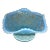 Late 19th Century EAPG Dugan Question Marks Blue Opalescent Glass Compote For Sale