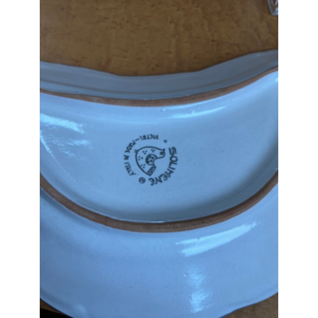 Vintage Italian Solimine Glazed Ceramic Salad Plate - Set of 10 For Sale - Image 10 of 12