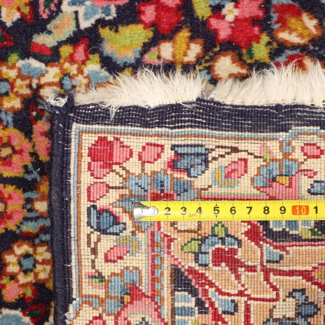 Black Kerman Rug in Cotton and Wool, Iran For Sale - Image 8 of 9