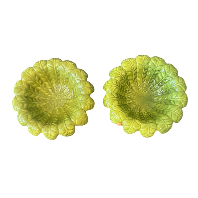 Mid-Century Modern Palm Tree Compotes Las Palmas Palm Beach Style - A Pair For Sale - Image 3 of 5
