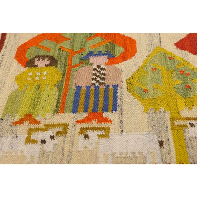 Mid 20th Century Vintage Polish Tapestry, 02'06 X 04'04 For Sale - Image 5 of 10