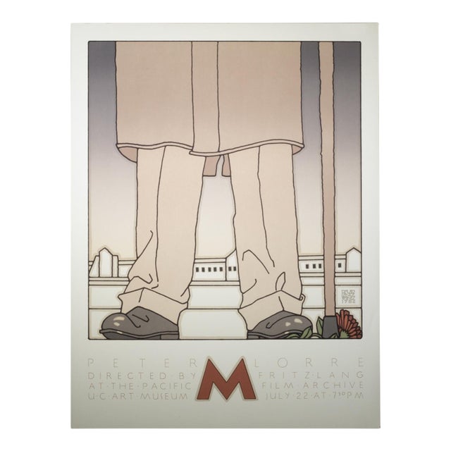 David Lance Goines for Peter Lorre "M" Poster 1982 For Sale