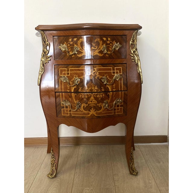 Mid 20th Century Italian Inlaid Bedside Table For Sale - Image 9 of 12