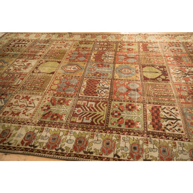 Vintage Distressed Bakhtiari Carpet - 6'9" x 10'7" For Sale - Image 11 of 12