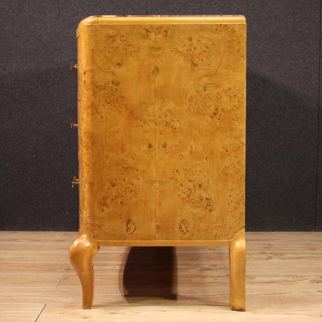 Vintage Birch Wood Dresser with Marble Top, 1950 For Sale - Image 3 of 13