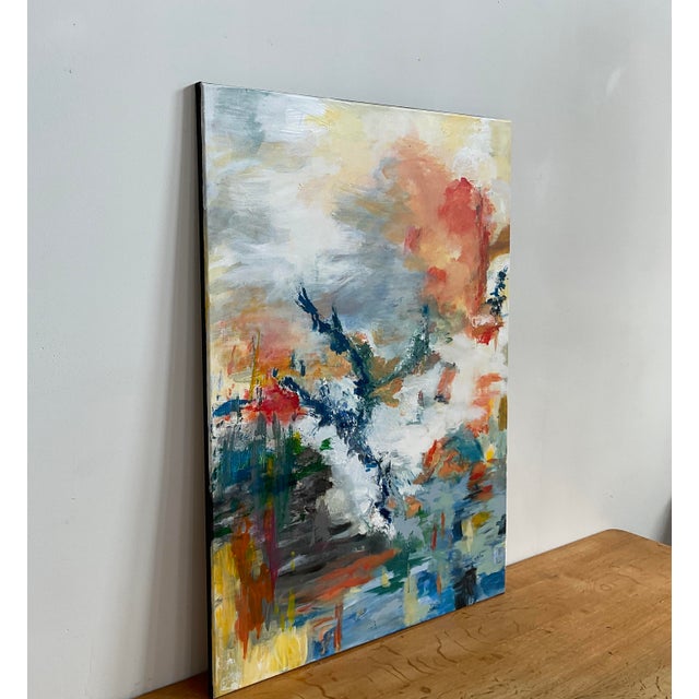 Abstract Abstract Large Original Acrylic Art on Canvas by M. Miller For Sale - Image 3 of 17