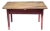 19th Century Primitive Red Painted Tavern Table With Drawer For Sale