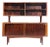 Bernhard Pedersen Mid Century Danish Rosewood Tambour Door Credenza With Hutch For Sale