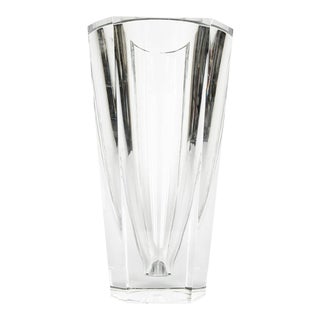 Art Deco Baccarat Cut Crystal Vase For Sale