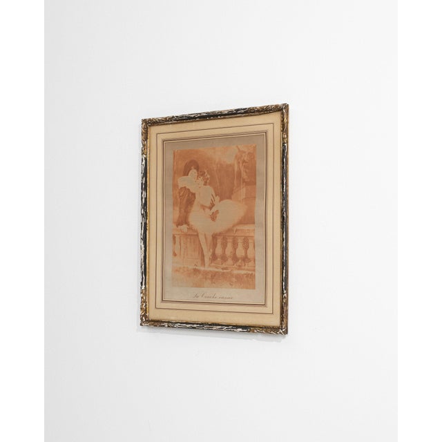 1900 - 1909 France Sienna Wood Painting For Sale - Image 12 of 15
