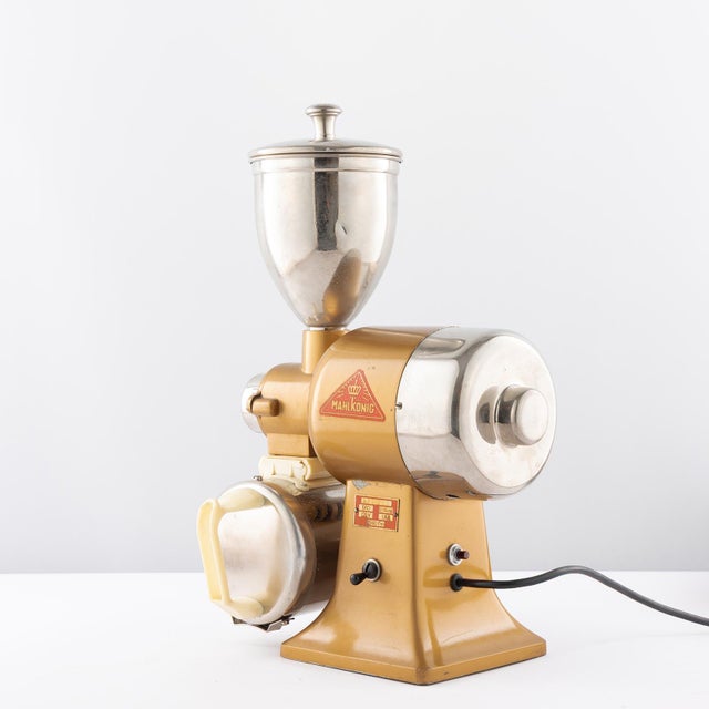 Mid-century coffee grinder by mahlkönig, stawert hamburg, electric motor factory, made in the 1950s. model: 109942 eko...