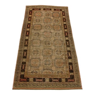 Antique 19th Century Samarkand Rug With Geometric Pattern For Sale