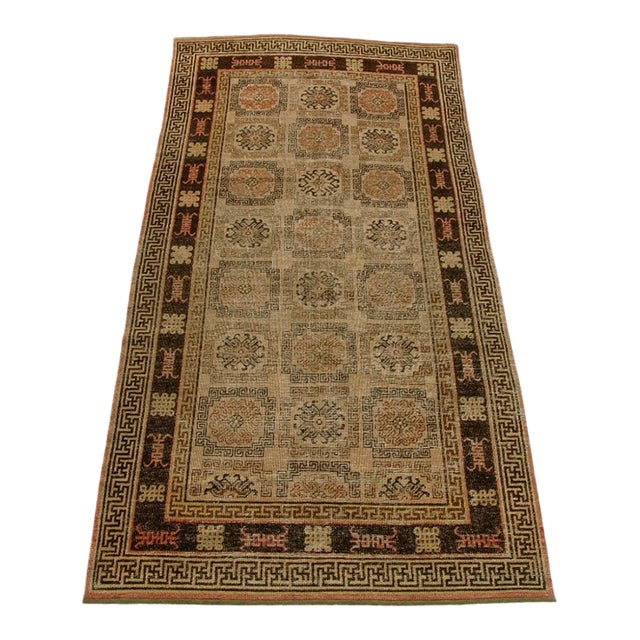 Antique 19th Century Samarkand Rug With Geometric Pattern For Sale