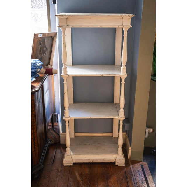 Wood White Etagere For Sale - Image 7 of 7
