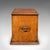 Antique Stationery Box, English, Golden Oak, Fall Front Desk Tidy, Edwardian For Sale - Image 6 of 12