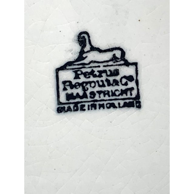 Ceramic Vintage Petrus Regout & Co. Decorative Plate For Sale - Image 7 of 9