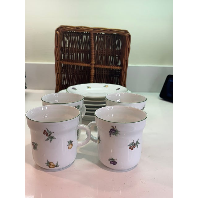 Brown Vintage Fortnum & Mason Picnic Hamper Ginori Porcelain With Bronte Tweed Blanket – 41 Pieces For Sale - Image 8 of 18