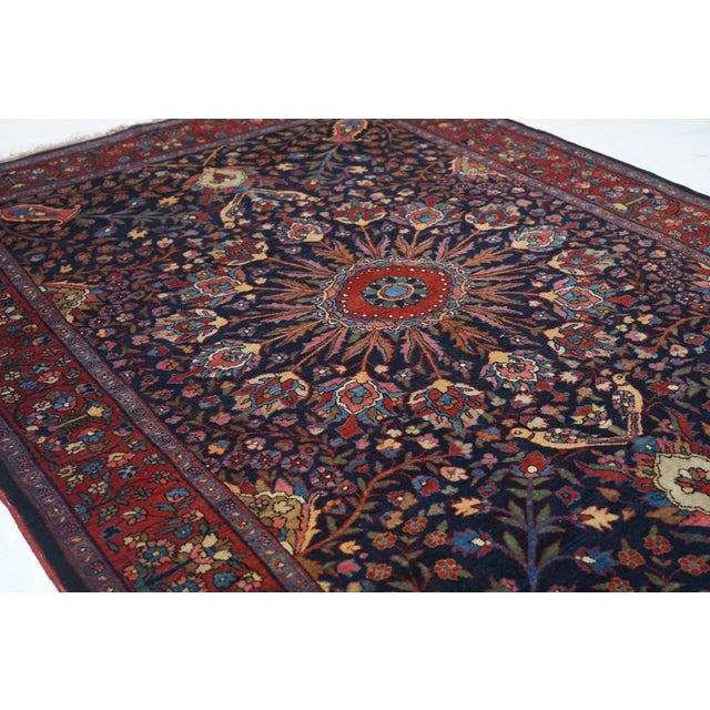 Textile Antique Persian Bidjar Rug 4'6'' X 6'7'' For Sale - Image 7 of 10