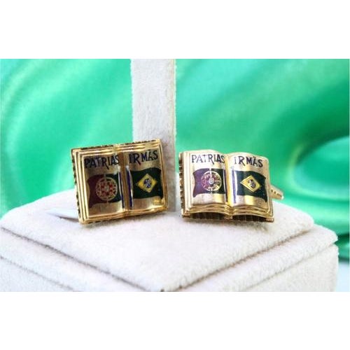 Yellow Gold Cufflinks, Set of 2 For Sale - Image 6 of 8