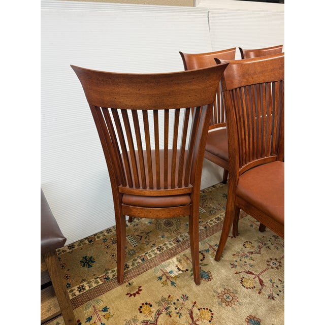 Traditional Queen Anne Extension Dining Table + Six Dinec Side Chairs, Set For Sale - Image 12 of 12
