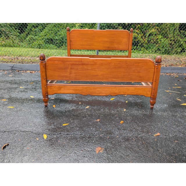 Vintage Cushman Style Colonial Maple Full-Size Bedframe For Sale In Washington DC - Image 6 of 10