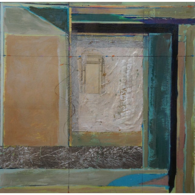 Late 20th Century Starlie Sokol Hohne 1/1 Abstract Geometric Expressionist Mixed Media Art, Framed For Sale - Image 4 of 12