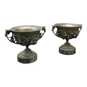 1850's Large Pair of Antique Drinking Cups
