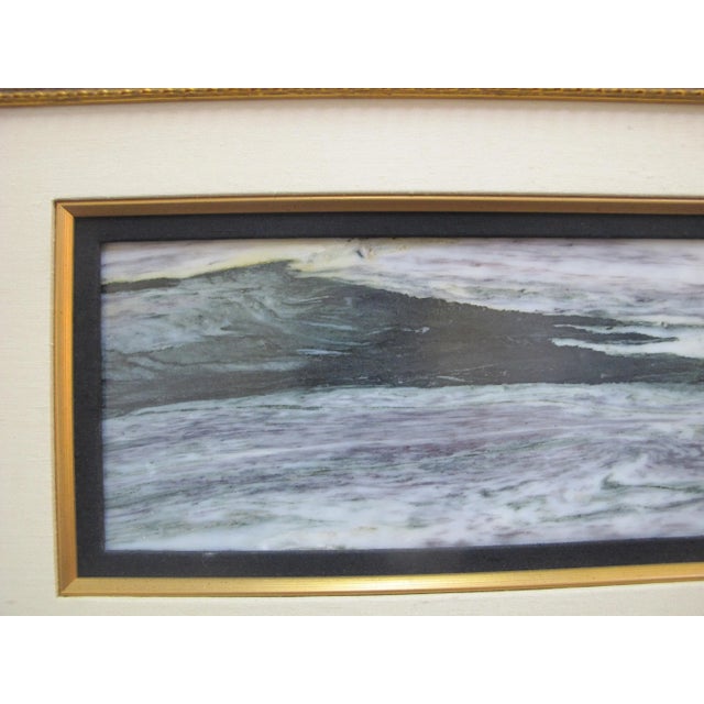 Chinese Framed Chinese Ocean Sea Scape Natural Dream Stone Nature Artwork For Sale - Image 3 of 7