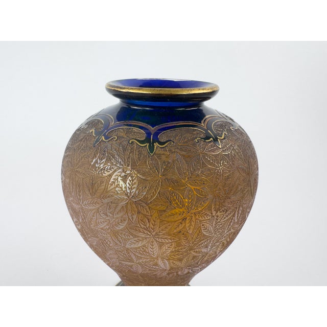 Saint-Louis Art Nouveau Crystal Vase, Désiré Christian Period, c.1900 For Sale - Image 11 of 18