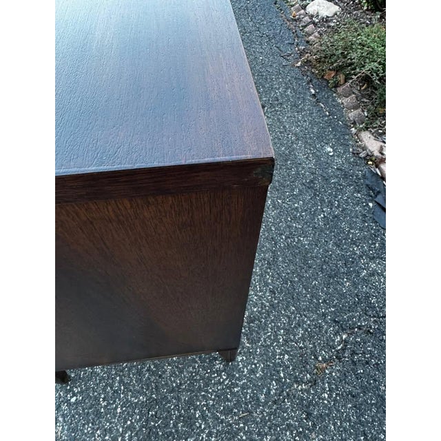 Bassett Furniture Refinished Mid-Century Modern Walnut 6-Drawer Dresser by Bassett Furniture For Sale - Image 4 of 7
