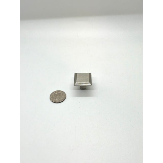 Thomasville Thomasville Knob Square Polished Nickel For Sale - Image 4 of 4