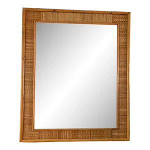 Italian Dal Vera Bamboo Rattan Wall Mirror