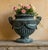 Neoclassical Classical Style Cast Iron Garden Urn With Ram's Head Handles For Sale - Image 9 of 11