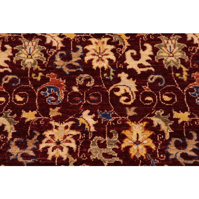 Boho Chic Ziegler Red Beige Hand-Knotted Wool Rug - 7'11'' X 10'0'' For Sale In New York - Image 6 of 8
