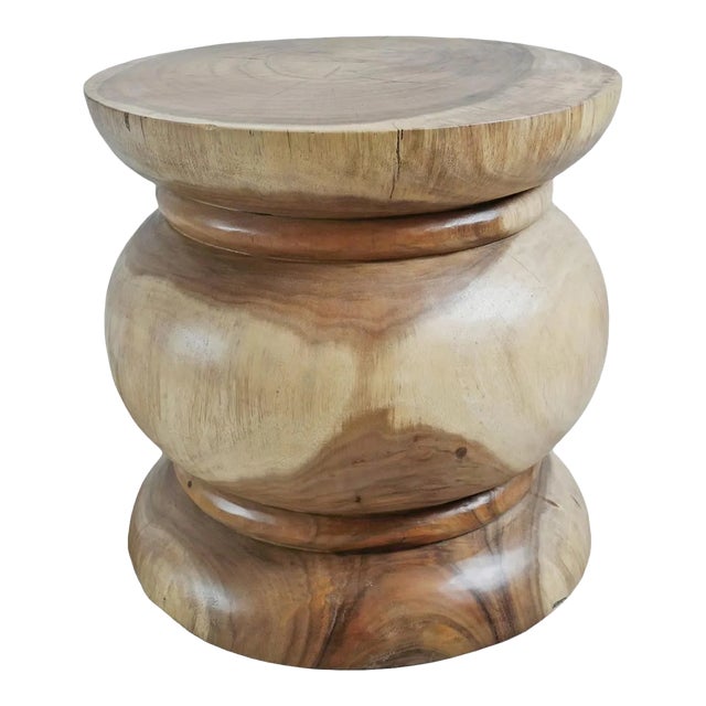 Acacia Sola Side Table For Sale