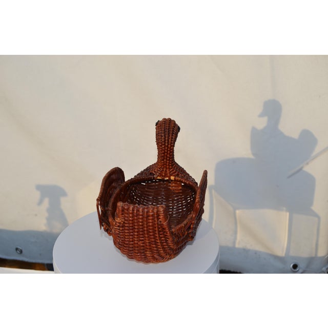 Late 20th Century Woven Duck Basket For Sale - Image 4 of 6
