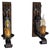 Midcentury pair of wall lights french made circa 1960. Pine and wrought iron. These are suitable to usa and eu or uk...